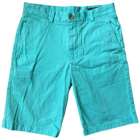 Vineyard Vines Green Breaker Shorts Chino Cotton Spandex Men's Size 30 - Picture 1 of 5